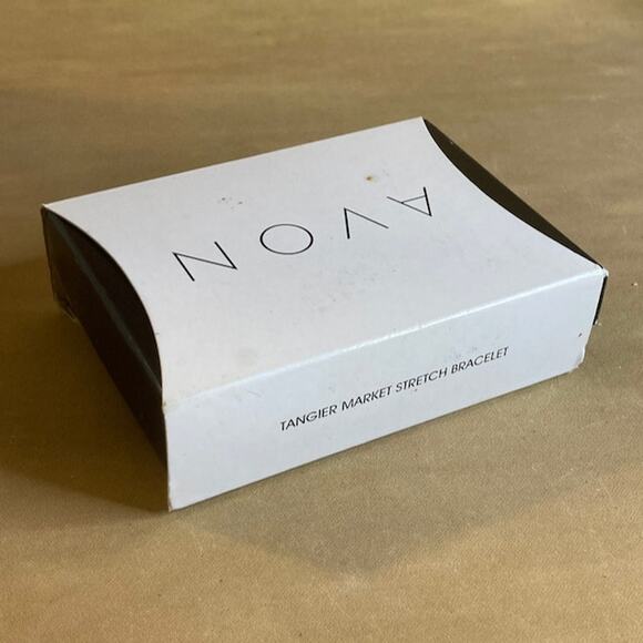 0038 AVON Tangier Market Stretch Bracelet in Aqua and Bronze (2015) NIB - Picture 3 of 4